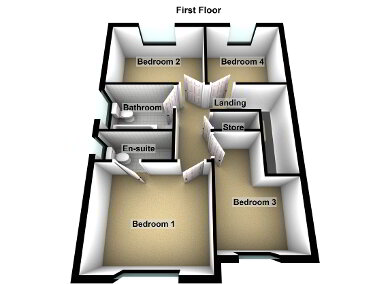 Floorplan 2 of 4 Bed Detached, Rockfield, Portaferry, Off Ballyphilip Road, Portaferry