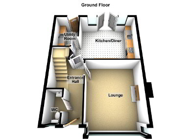 Floorplan 1 of 4 Bed Semi Detached, Rockfield, Portaferry, Off Ballyphilip Road, Portaferry