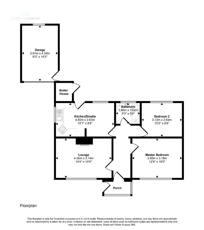 Floorplan 1 of 3 Knocknamoe Bungalows, Killyclogher