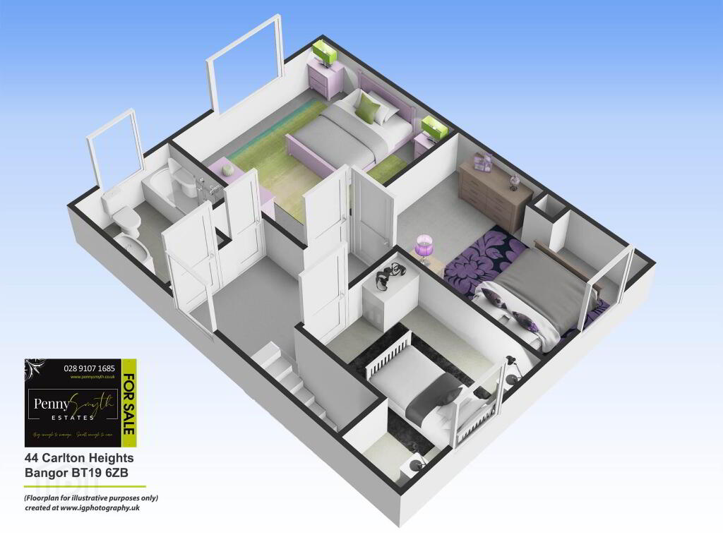 Floorplan 2 of 44 Carlton Heights, Bangor