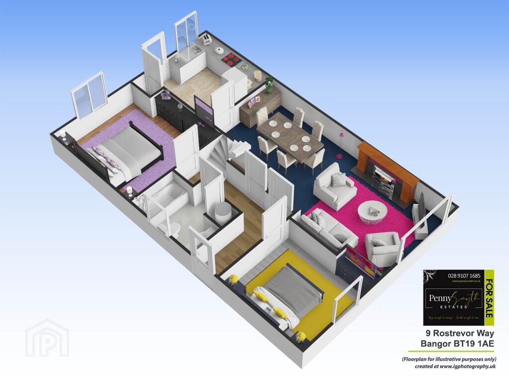 Floorplan 1 of 9 Rostrevor Way, Clandeboye Heights, Bangor
