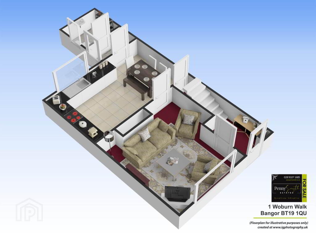Floorplan 1 of 1 Woburn Walk, Bangor