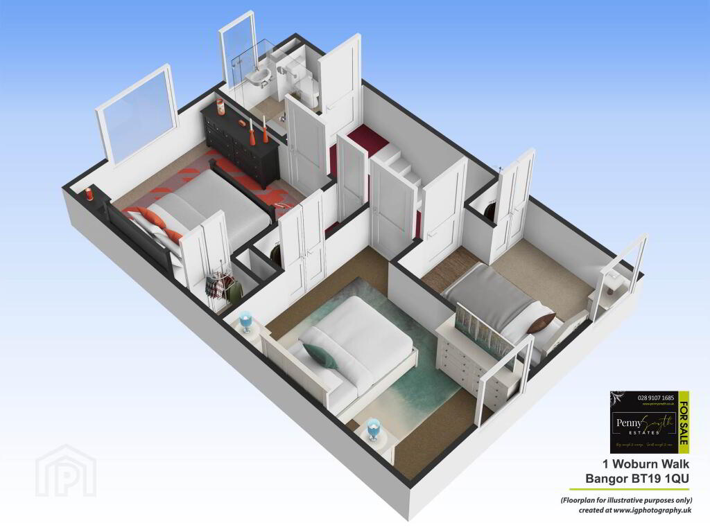 Floorplan 2 of 1 Woburn Walk, Bangor