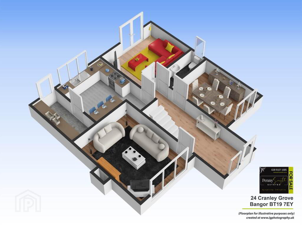 Floorplan 1 of 24 Cranley Grove, Bangor