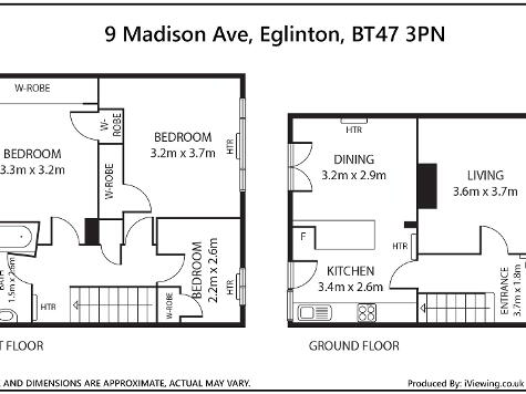 Floorplan 1 of 9 Madison Avenue, Eglington, Derry