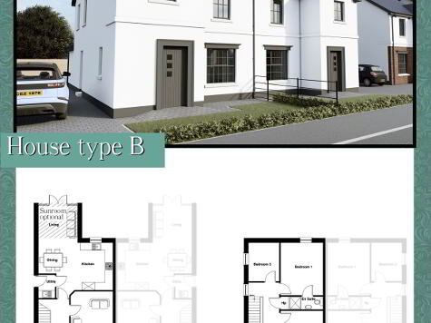 Floorplan 1 of House Type B, "Benmore Gate", Leyland Road, Ballycastle