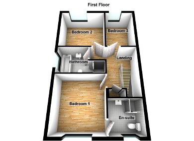 Floorplan 1 of 3 Bed Semi Detached, Rockfield, Portaferry, Off Ballyphilip Road, Portaferry