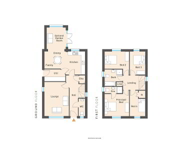 Floorplan 1 of The Hampton, The Paddocks, Carrowdore, Newtownards