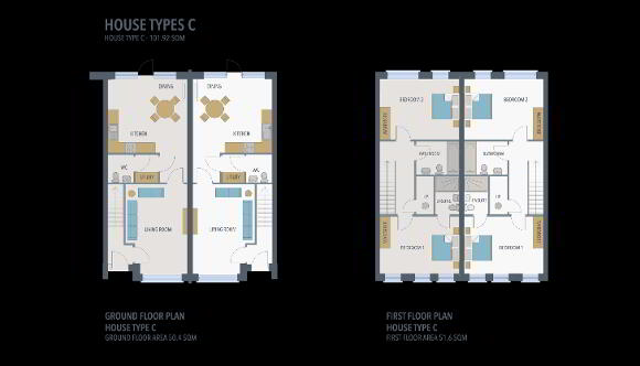 Floorplan 1 of House Type C, 2 Bed Mid & End Townhouse, Boann Weir, Boyne Road, Boyne R...Navan