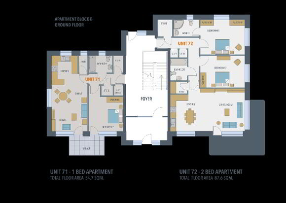 Floorplan 1 of Block B, 1 Bed Apts & 2 Bed Apts, Boann Weir, Boyne Road, Boyne Road, Navan