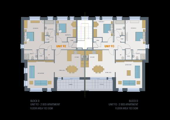 Floorplan 1 of Block D, 2 Bed Duplex, 3 Bed Duplex, 2 Bed Apts, Boann Weir, Boyne Road,...Navan