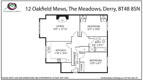 Floorplan 1 of 12 Oakfield Mews, Derry