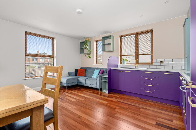 Apt 4 438 Antrim Road-lounge kitchen dining