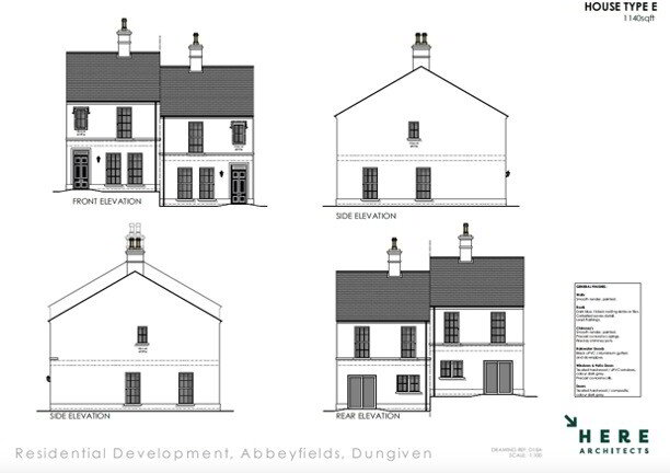 Floorplan 1 of House Type E, Abbeyfields, Chapel Road, Dungiven