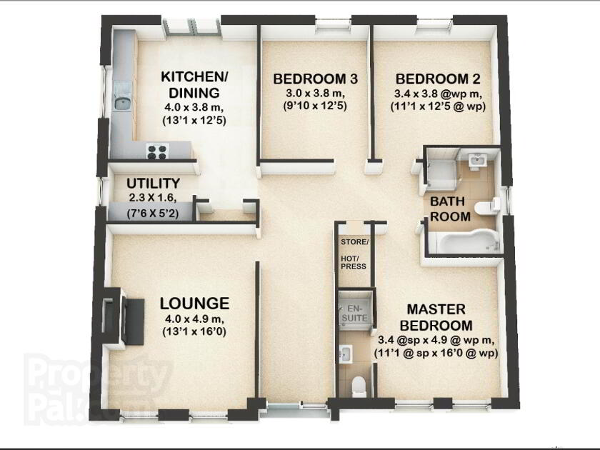 Floorplan 1 of The Johnston, Hillcroft, Hunters Hill Road, Gilford