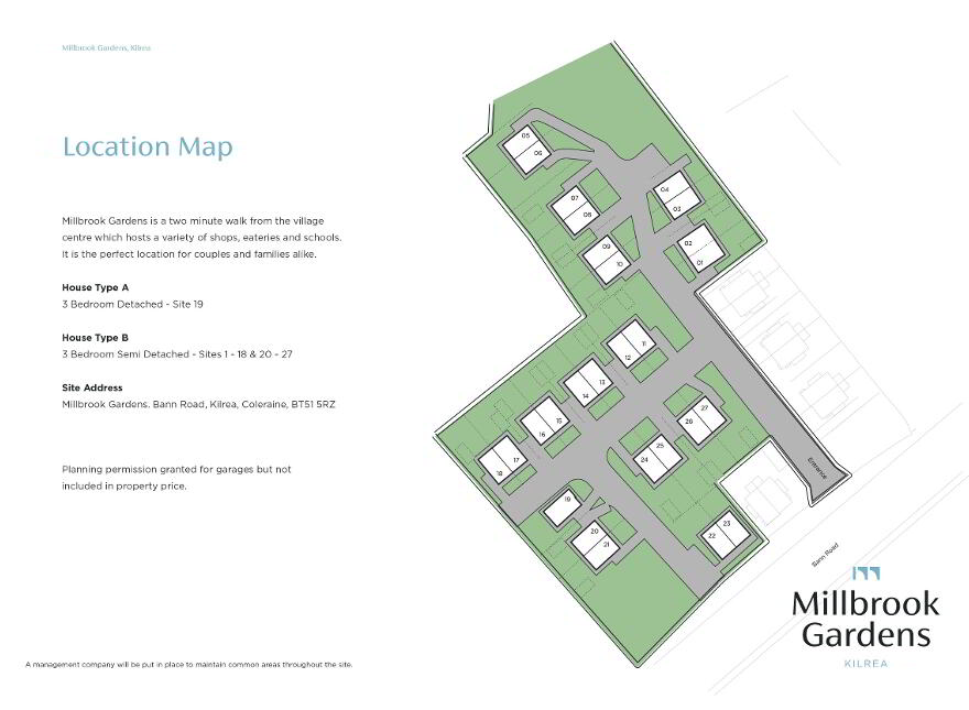 Millbrook Gardens, Bann Road, Kilrea