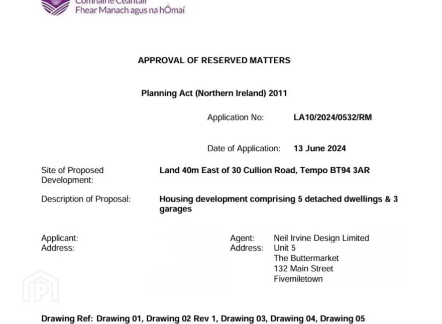 Circa, 1.2 Acre Housing Development Fpp, Cullion Road, Tempo, Enniskillen, BT94 3AR