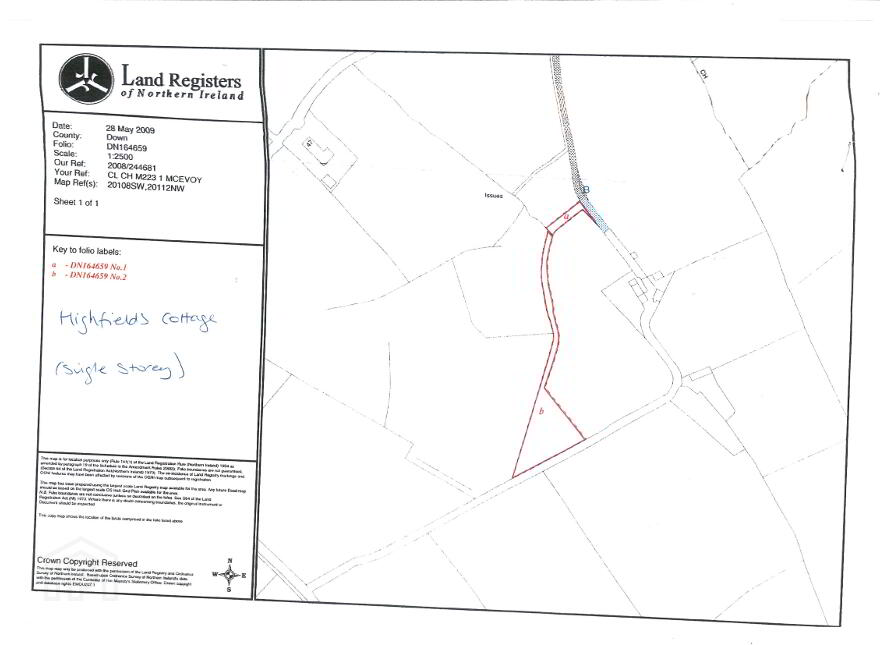HIGHFIELD COTTAGE, 250m SE Of 47 Ballylough Road, Donaghcloney, Banbridge, BT66 7PQ
