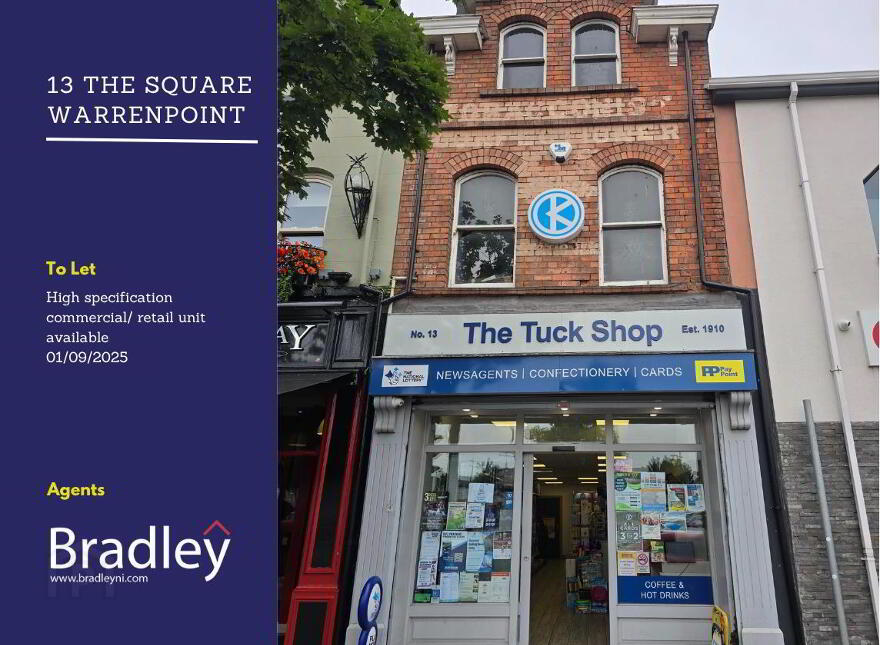 High Specification Commercial/ Retail Unit, 13 The Square, Warrenpoint, Newry, BT34 3LY