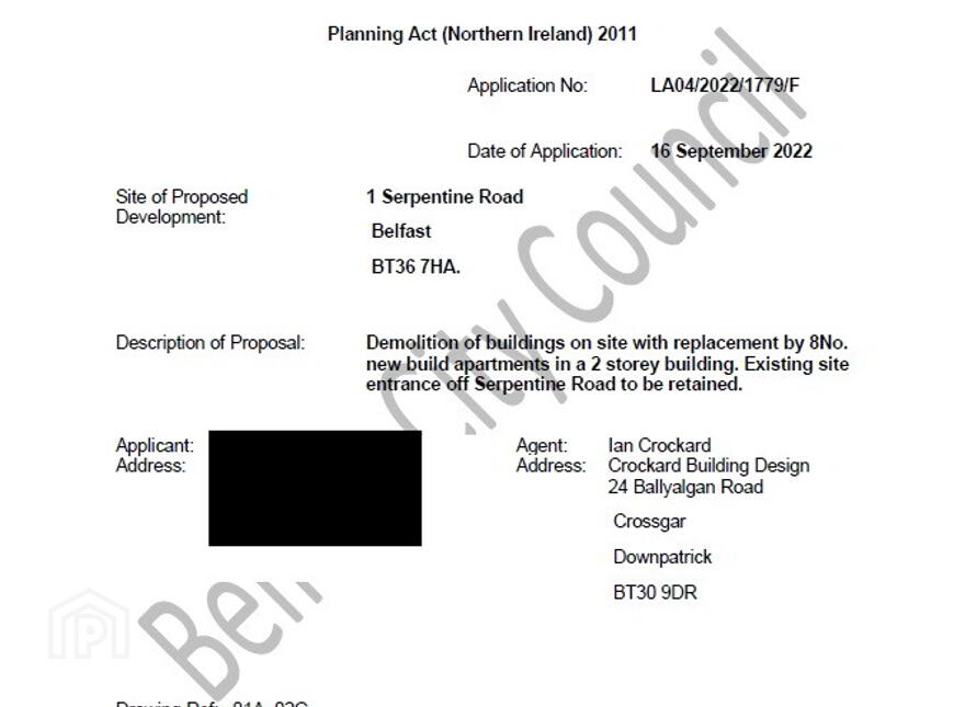 Development Site At 1 Serpentine Road, Newtownabbey, BT36 7HA