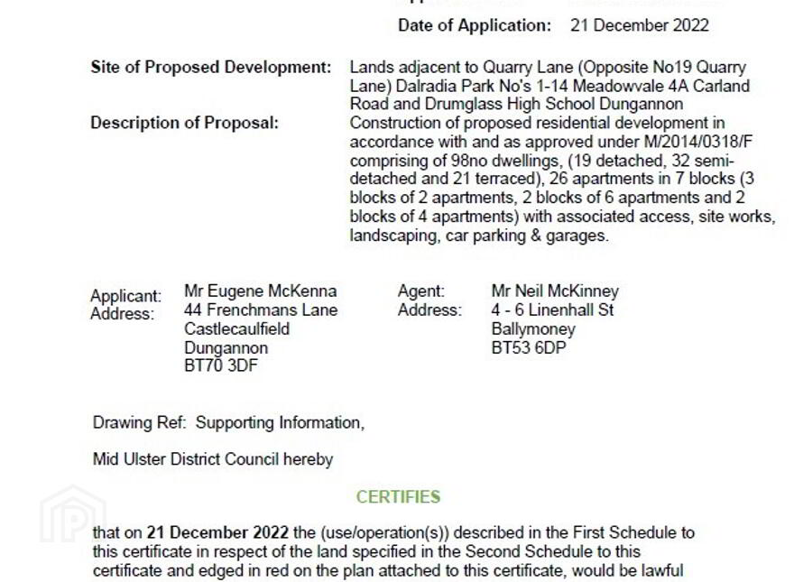 Development Site, Quarry Lane, Dungannon, BT70 1QJ