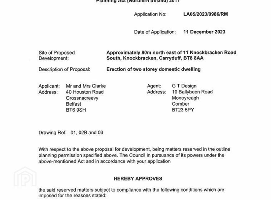 Building Site, Approx 80m North East Of, 11 Knockbracken Road South, C...Belfast, BT8 8AA