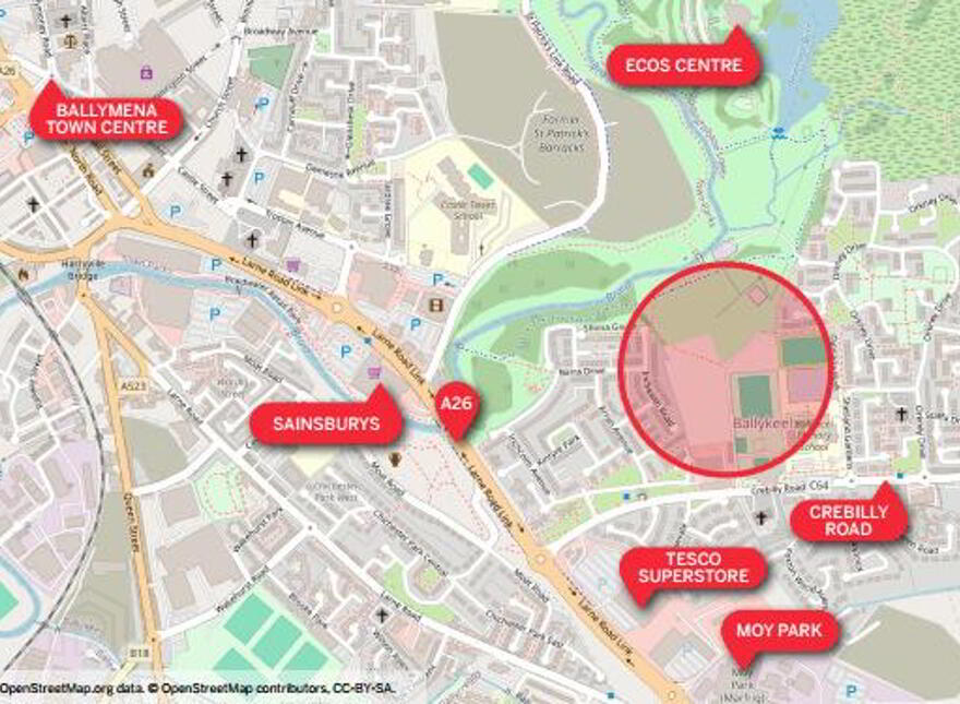 Former Ballykeel Playing Fields, 18 Crebilly Road, Ballymena, BT42 4DN