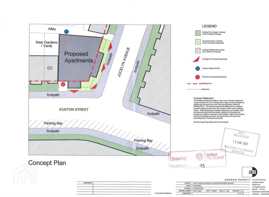 Site At 47 Jocelyn Avenue, 61 & 63 Euston Street, Woodstock, Belfast, BT6 9AF