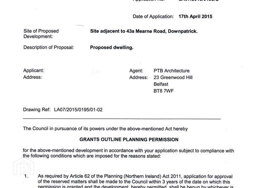 Adj. To, 43A Mearne Road, Downpatrick, BT30 6SY