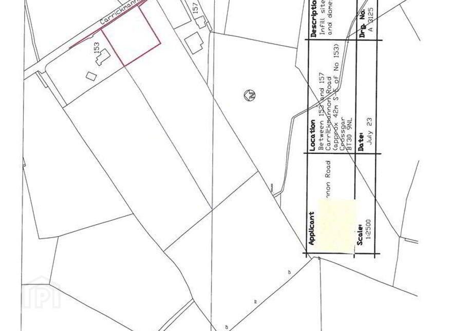 Freehold Building Site Between 153 And 157, Carrickmannon Road, Raffr...Crossgar, BT30 9NL