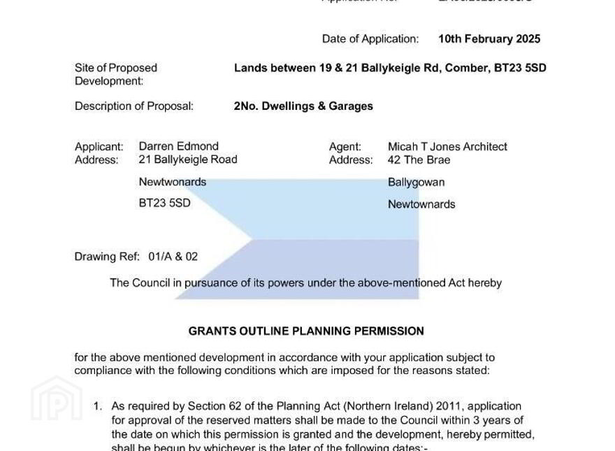Infill Sites Between, 19/21 Ballykeigle Road, Comber, Newtownards, BT23 5SD