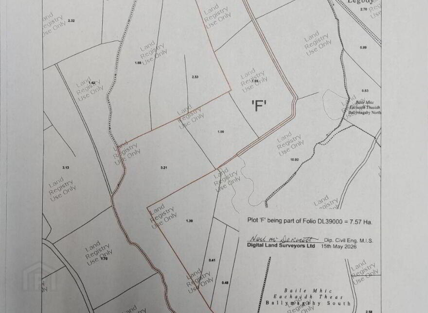 Derelict Cottage, C. 24.66 Acres, Springfield, Tamney, F92H308