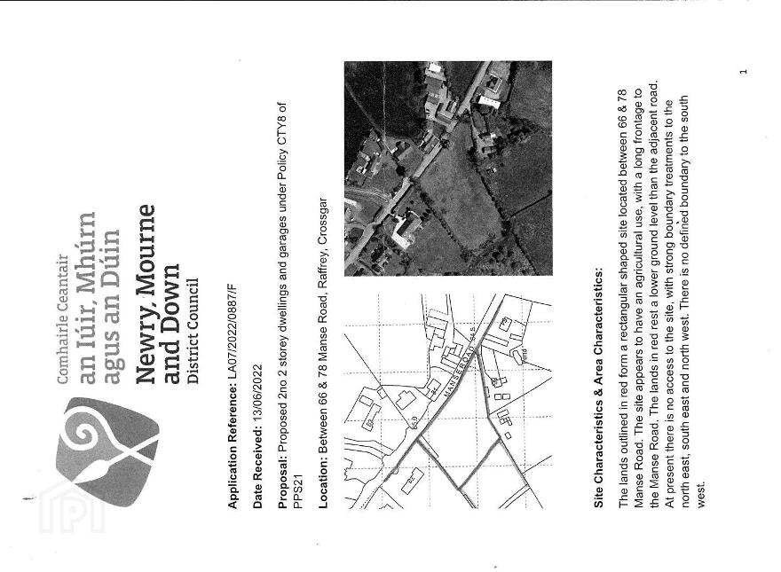 Two Building Sites, Between 66&78, Manse Road, Raffrey, Crossgar, BT30 9LZ