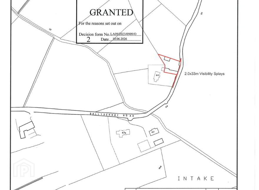 Site NE Of, 44 Ballydermott Road, Bellaghy, Magherafelt, BT45