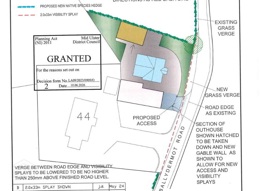 Site NE Of, 44 Ballydermott Road, Bellaghy, Magherafelt, BT45