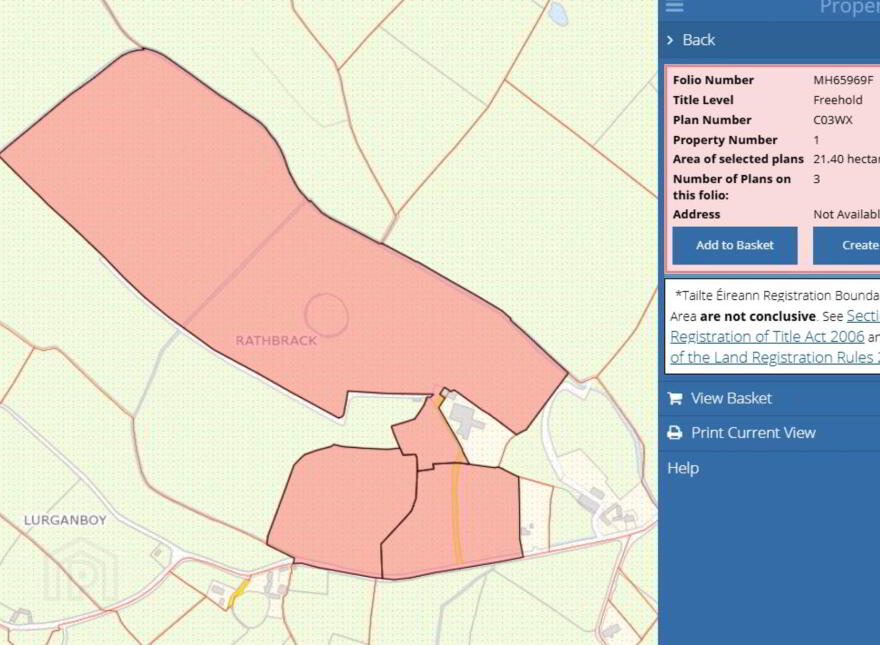 Land, Mh65969f Rathbrack, Ballinlough, Oldcastle