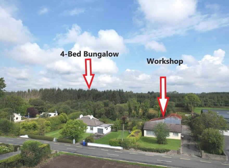 4 Bed Bungalow/ Seperate Workshop &, C. 8.75 Acres, Ballyhard, Glenamaddy, F45H049