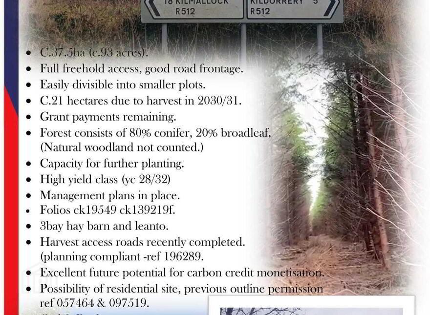 High Nature Value Site, C.93 Acres, Gortacurrig, Kildorrery Near, Fermoy