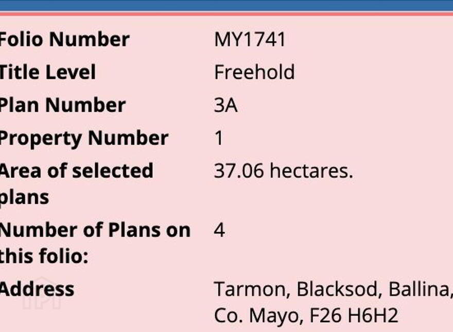 Tarmon, Blacksod, Aghleam, F26H6H2