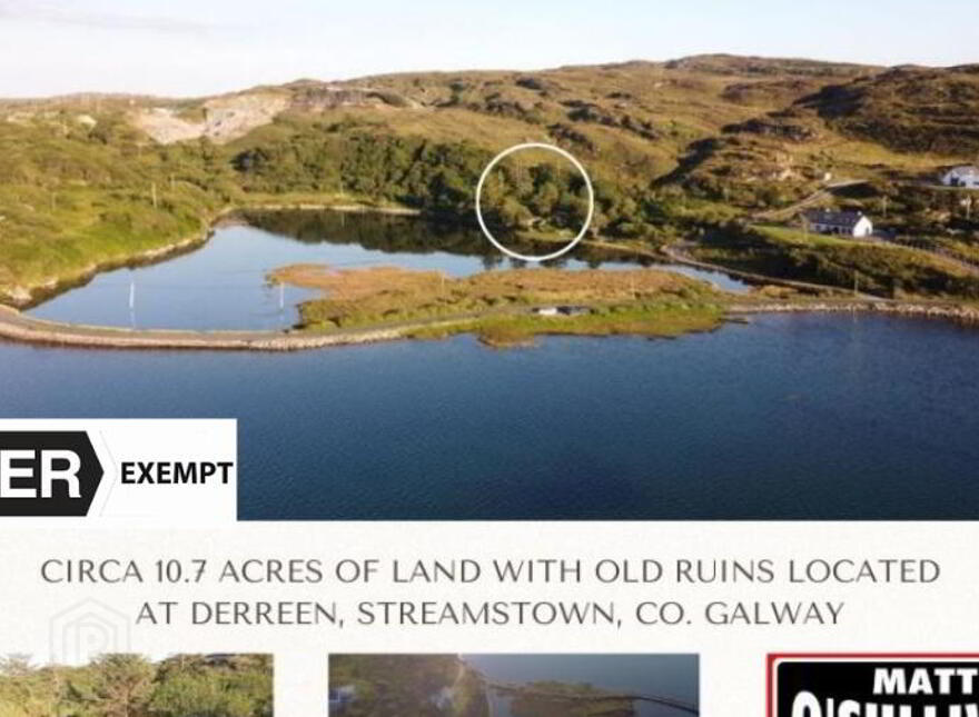Circa 10.7 Acres Of Land, With Old Ruins, Located, Derreen, AT