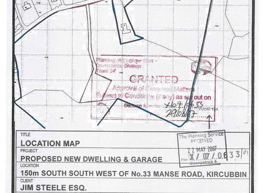 150m South South West Of, 33 Manse Road, Kircubbin, Newtownards, BT22 1DR