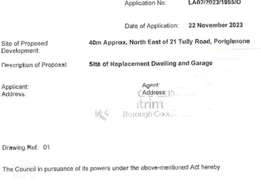 Building Site & Land To The Rear Of 21, Tully Road, Portglenone