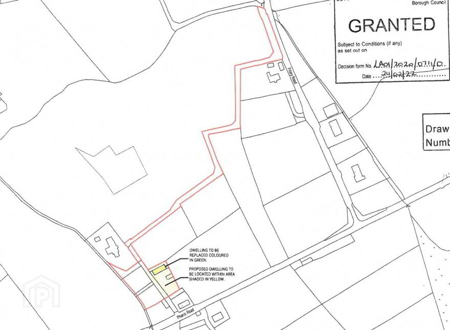Site Approx. 45m NW Of, 74 Pharis Road, Loughguile, Armoy, Ballymoney, BT53 8JZ