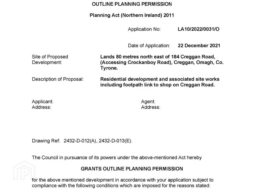 Lands At Junction, Creggan & Crockanboy Road, Omagh, BT79 9AF