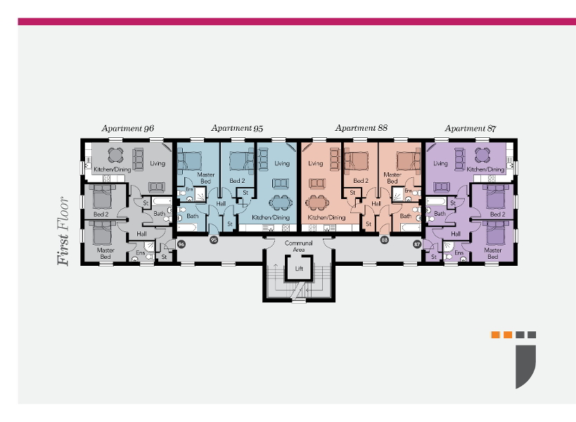 Floorplan 2 of The Malmesbury Apartments, Enler Village, Newtownards Road, Comber Bt23 5zw