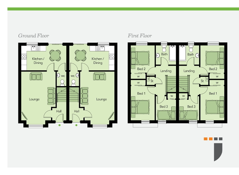 Floorplan 1 of The Denbigh, Foxleigh Meadow, Charlotte Street, Ballymoney