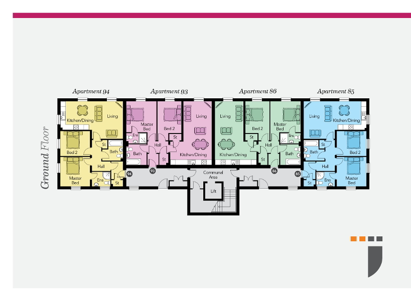 Floorplan 3 of The Malmesbury Apartments, Enler Village, Newtownards Road, Comber Bt23 5zw