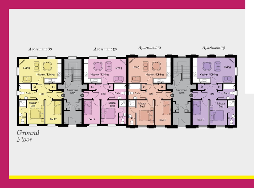 Floorplan 1 of The Oakdale Apartments, Enler Village, Newtownards Road, Comber Bt23 5Zw
