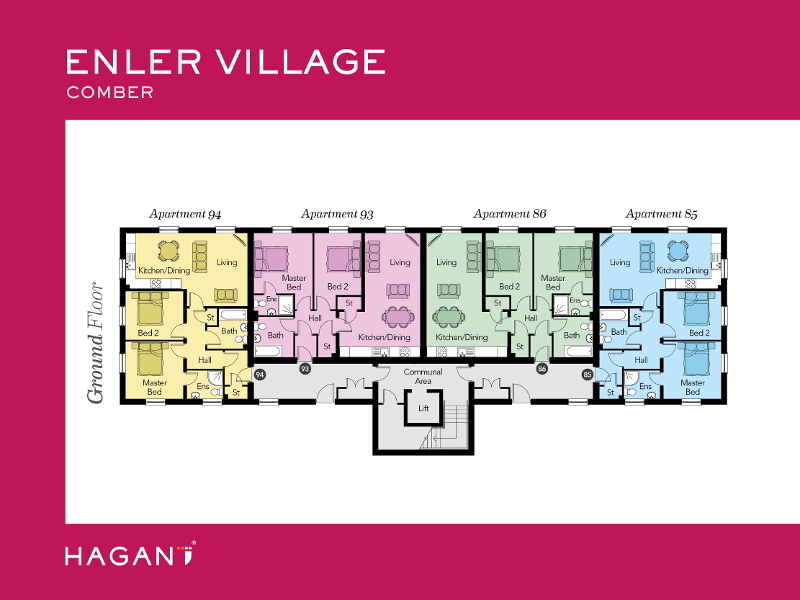 Floorplan 1 of The Malmesbury Apartments, Enler Village, Newtownards Road, Comber Bt23 5zw