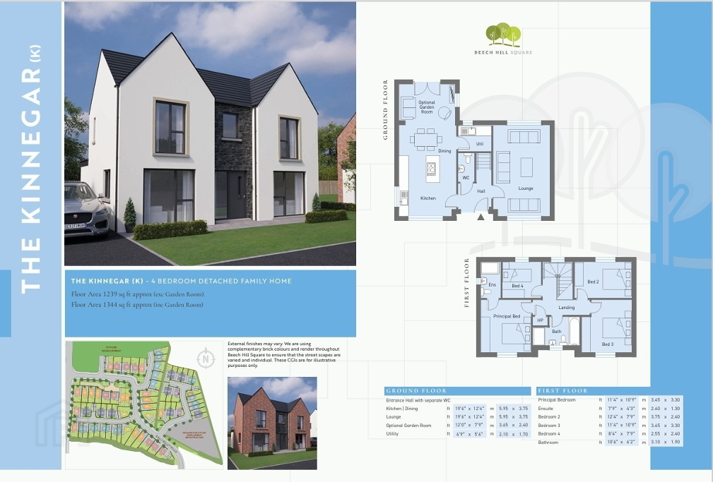 Floorplan 1 of "The Kinnegar" (k), Beech Hill Square, Ballyboley Road, Larne